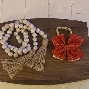 Rust colored Bow Hair bow on nylon headband